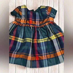 Baby Gap Baby Plaid Dress Balsam Tree 0-3 Months  Christmas Holiday Pictures EUC